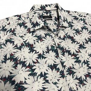 Bugatchi Mens XXL Short Sleeve Button Down Shirt Abstract Pattern Classic Fit